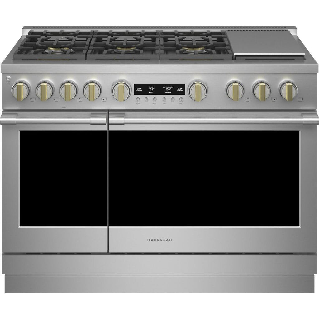  Monogram 48-inch Freestanding Gas Range with Convection Technology ZGP486NDTSS IMAGE 1