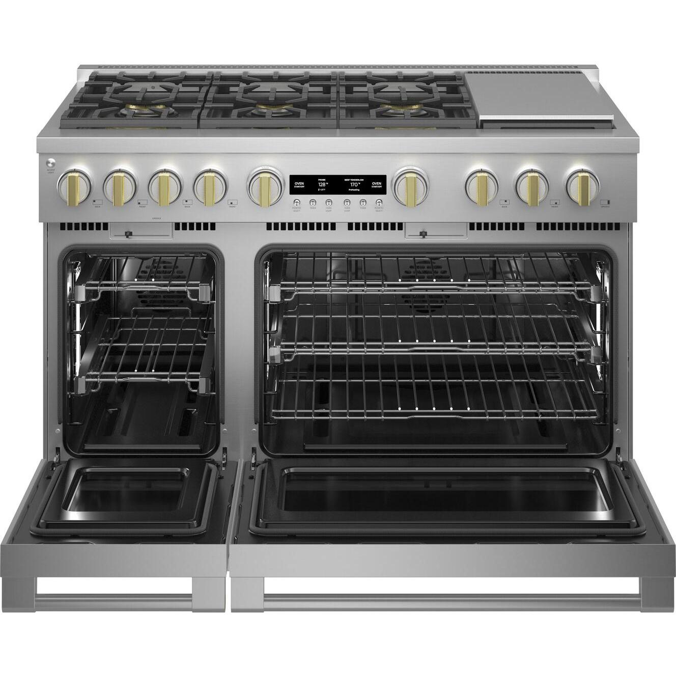  Monogram 48-inch Freestanding Gas Range with Convection Technology ZGP486NDTSS IMAGE 2