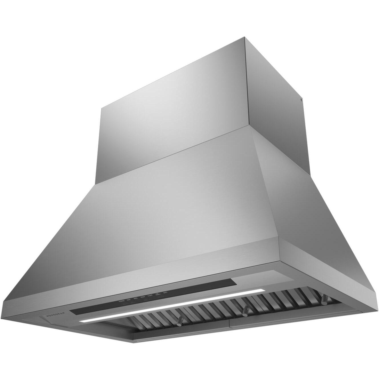  Monogram 36-inch Professional Statement Collection Wall Mount Range Hood ZVW1360SPSS IMAGE 2