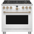  Café 36-inch Freestanding Dual-Fuel Range with 6 Burners C2Y366P4TW2 IMAGE 1