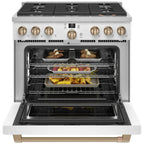  Café 36-inch Freestanding Gas Range with WI-FI Connect CGY366P4TW2 IMAGE 3