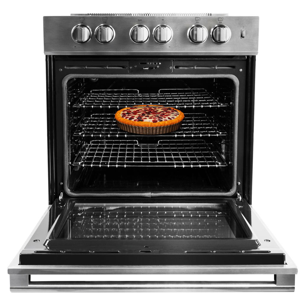  Blomberg 30-inch Slide-in Electric Induction Range with Convection Technology BIR34452CSS IMAGE 3
