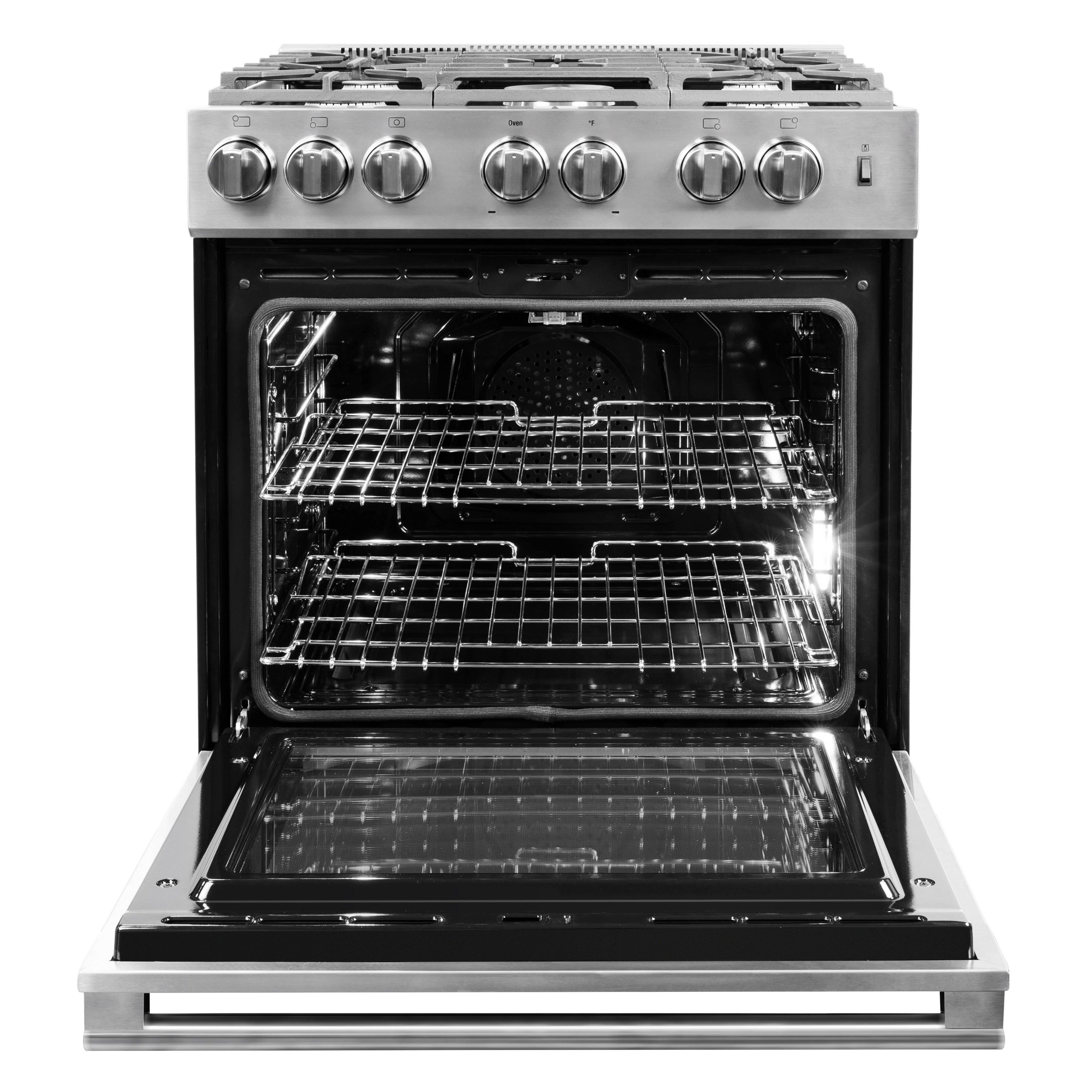  Blomberg 30-inch slide-in Gas Range with Convection Technology BGR30522CSS IMAGE 2