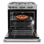  Blomberg 30-inch slide-in Gas Range with Convection Technology BGR30522CSS IMAGE 3