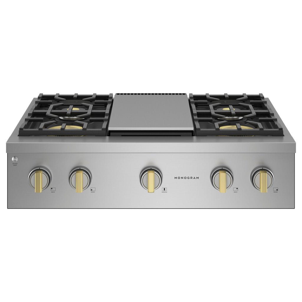  Monogram 36-inch Gas Rangetop with Griddle ZGU364NDTSS IMAGE 1
