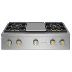  Monogram 36-inch Gas Rangetop with Griddle ZGU364NDTSS IMAGE 1