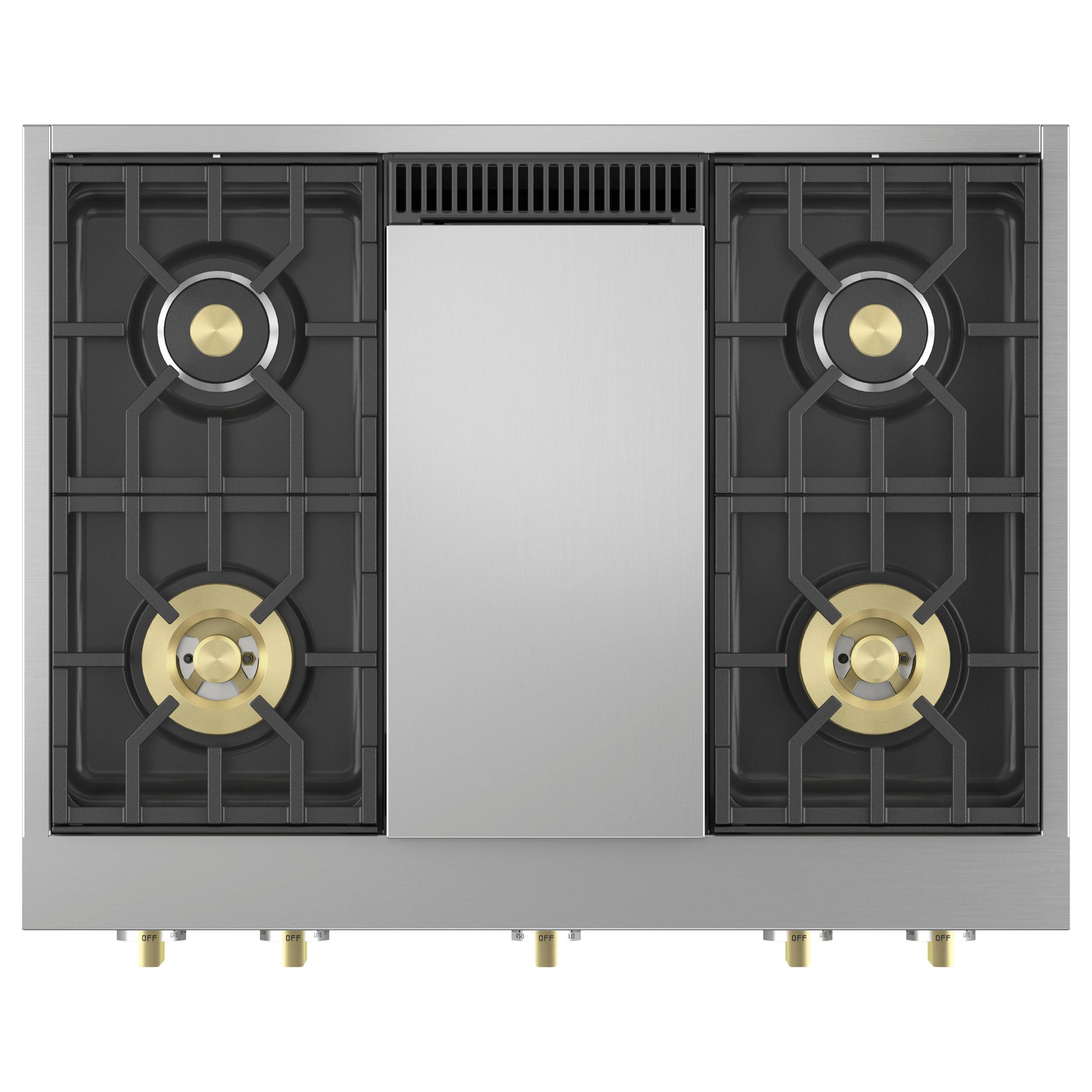  Monogram 36-inch Gas Rangetop with Griddle ZGU364NDTSS IMAGE 2