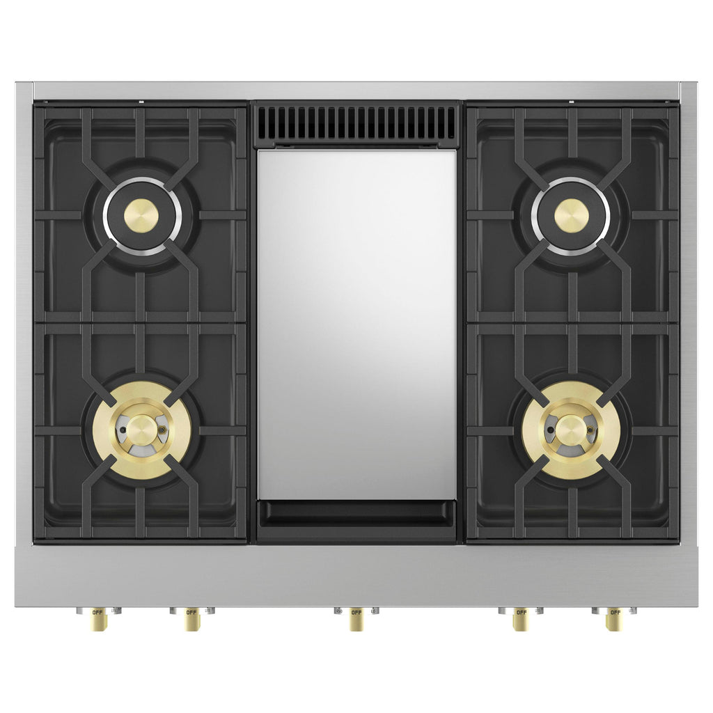  Monogram 36-inch Gas Rangetop with Griddle ZGU364NDTSS IMAGE 4