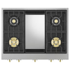  Monogram 36-inch Gas Rangetop with Griddle ZGU364NDTSS IMAGE 4
