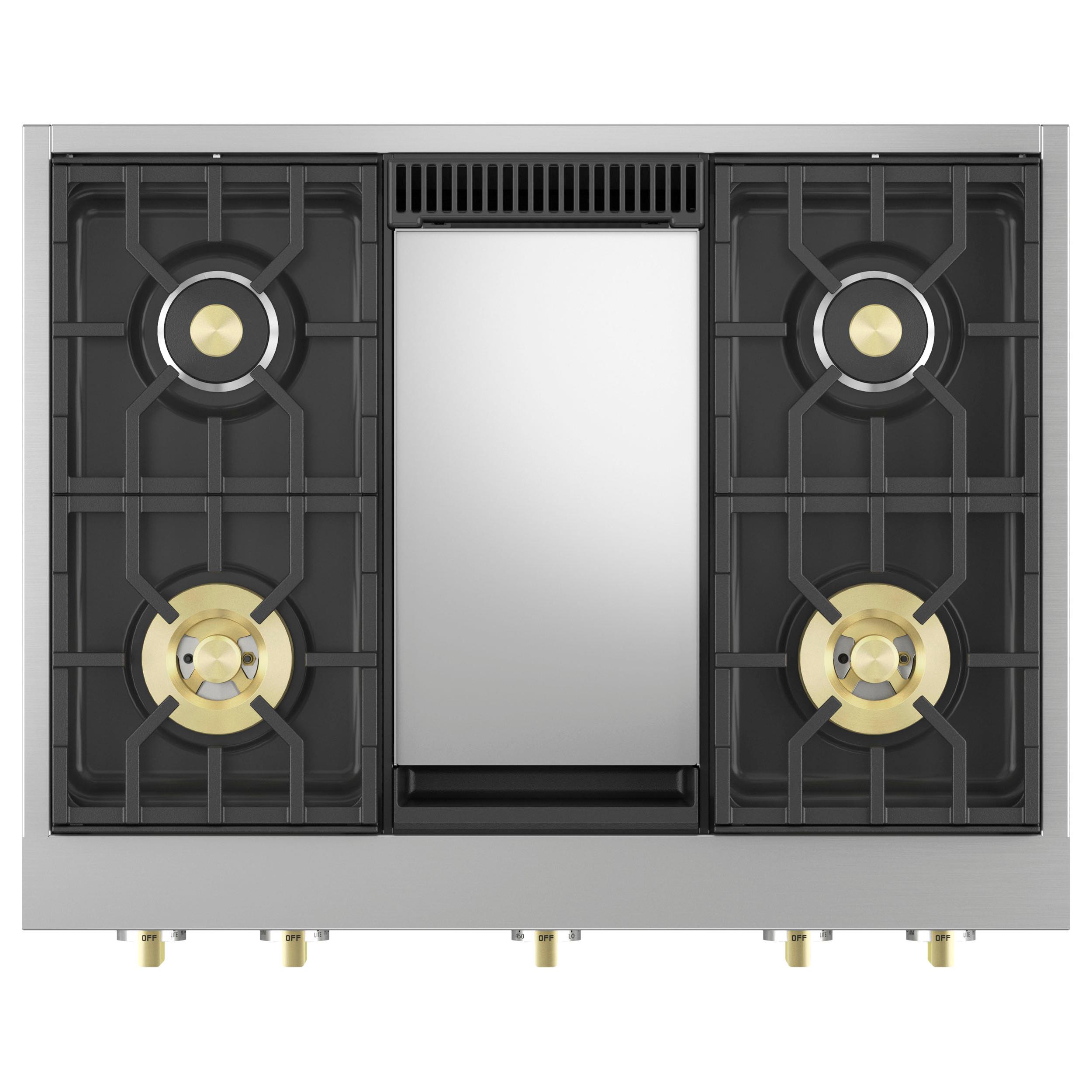  Monogram 36-inch Gas Rangetop with Griddle ZGU364NDTSS IMAGE 4