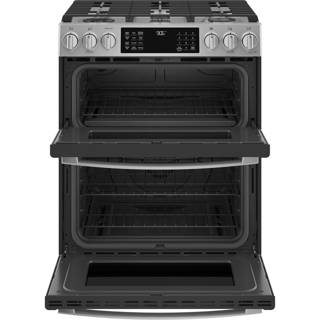  GE Profile 30-inch Slide-In Double Oven Gas Range with WiFi PCGS960YPFS IMAGE 2