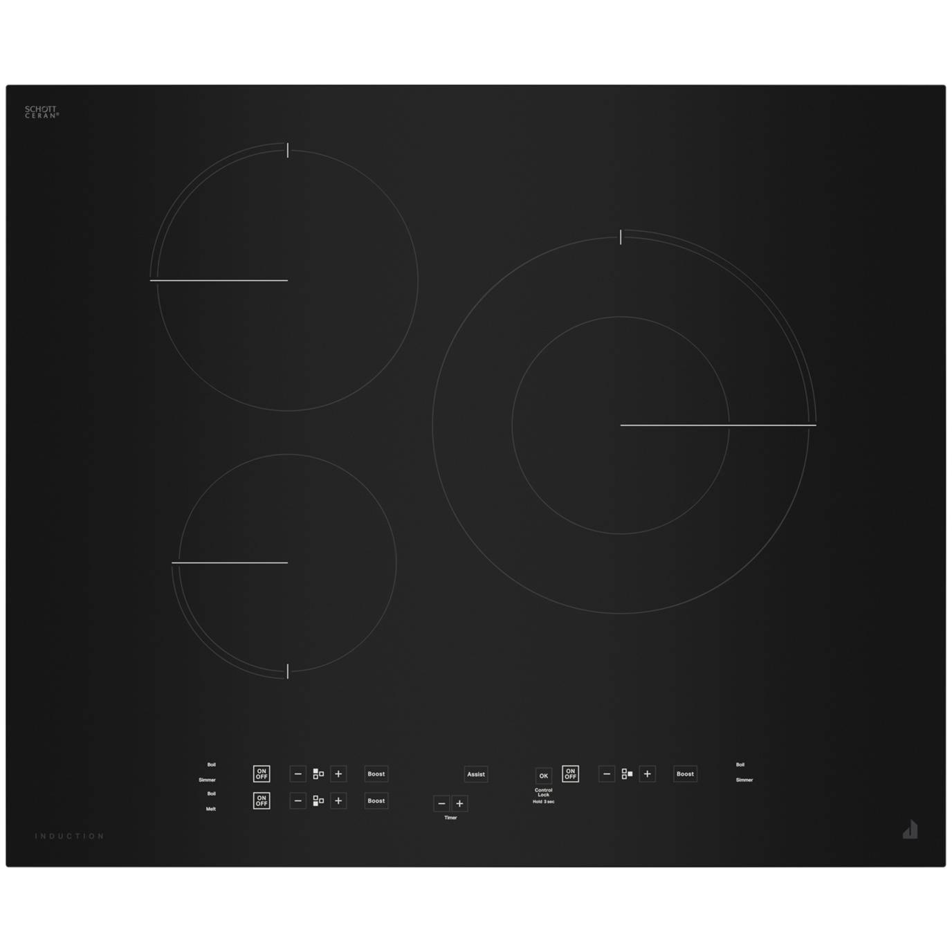  JennAir 24-inch Built-In Induction Cooktop JIC4324KB IMAGE 1