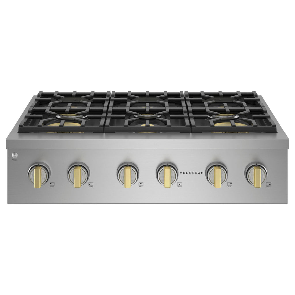  Monogram 36-inch Gas Rangetop with 6 Burners ZGU366NTSS IMAGE 1