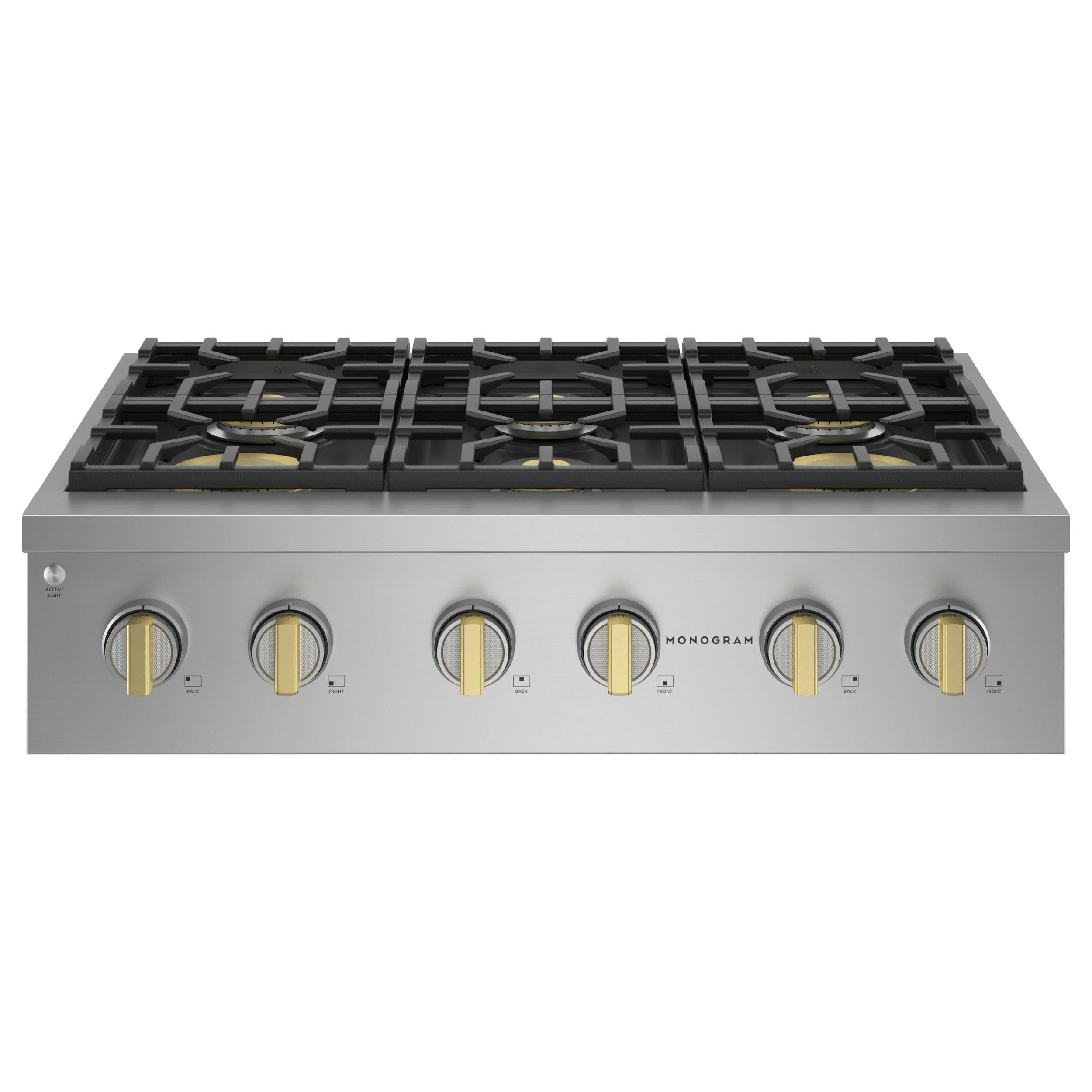  Monogram 36-inch Gas Rangetop with 6 Burners ZGU366NTSS IMAGE 1