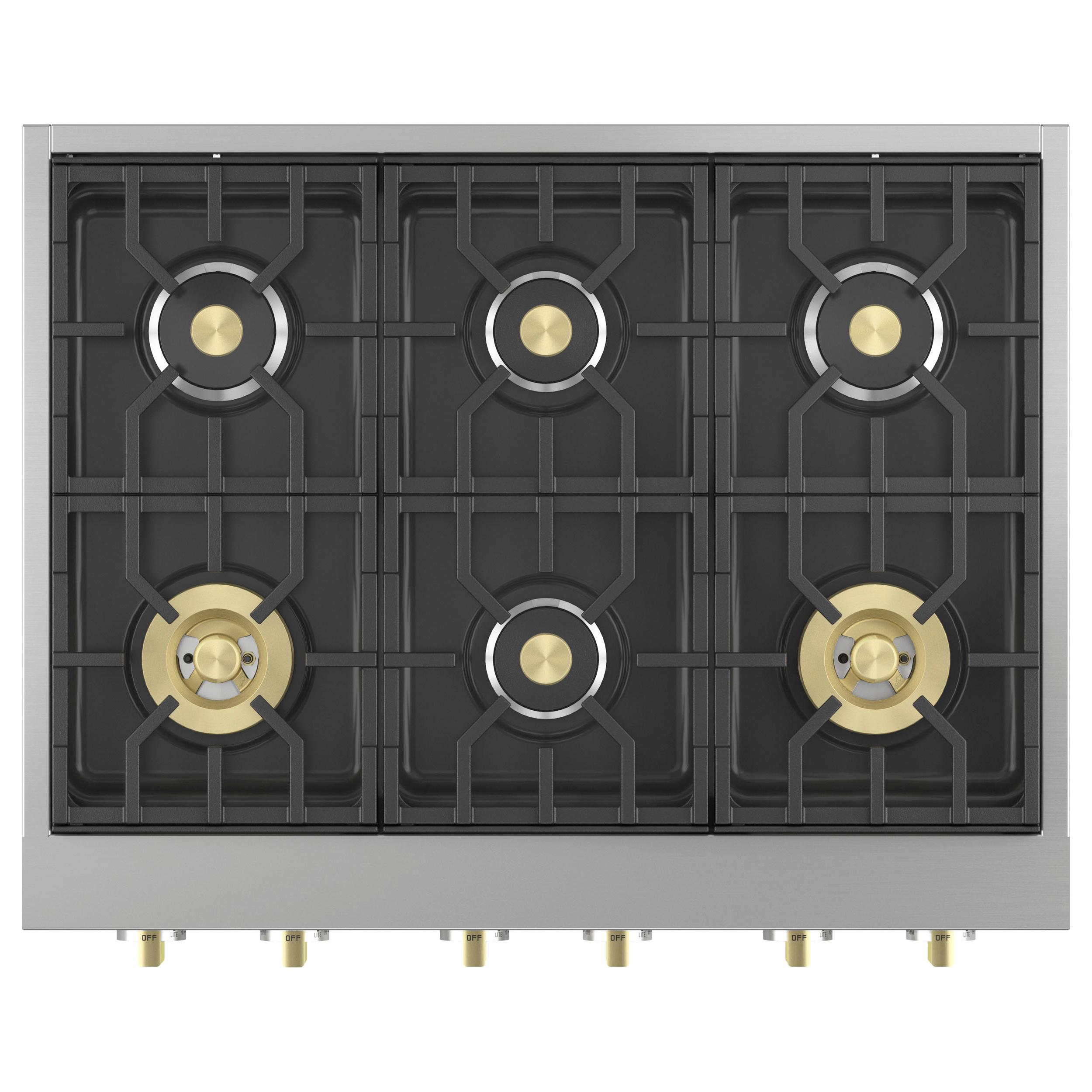  Monogram 36-inch Gas Rangetop with 6 Burners ZGU366NTSS IMAGE 2
