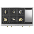  Monogram 48-inch Gas Rangetop with Griddle ZGU486NDTSS IMAGE 4