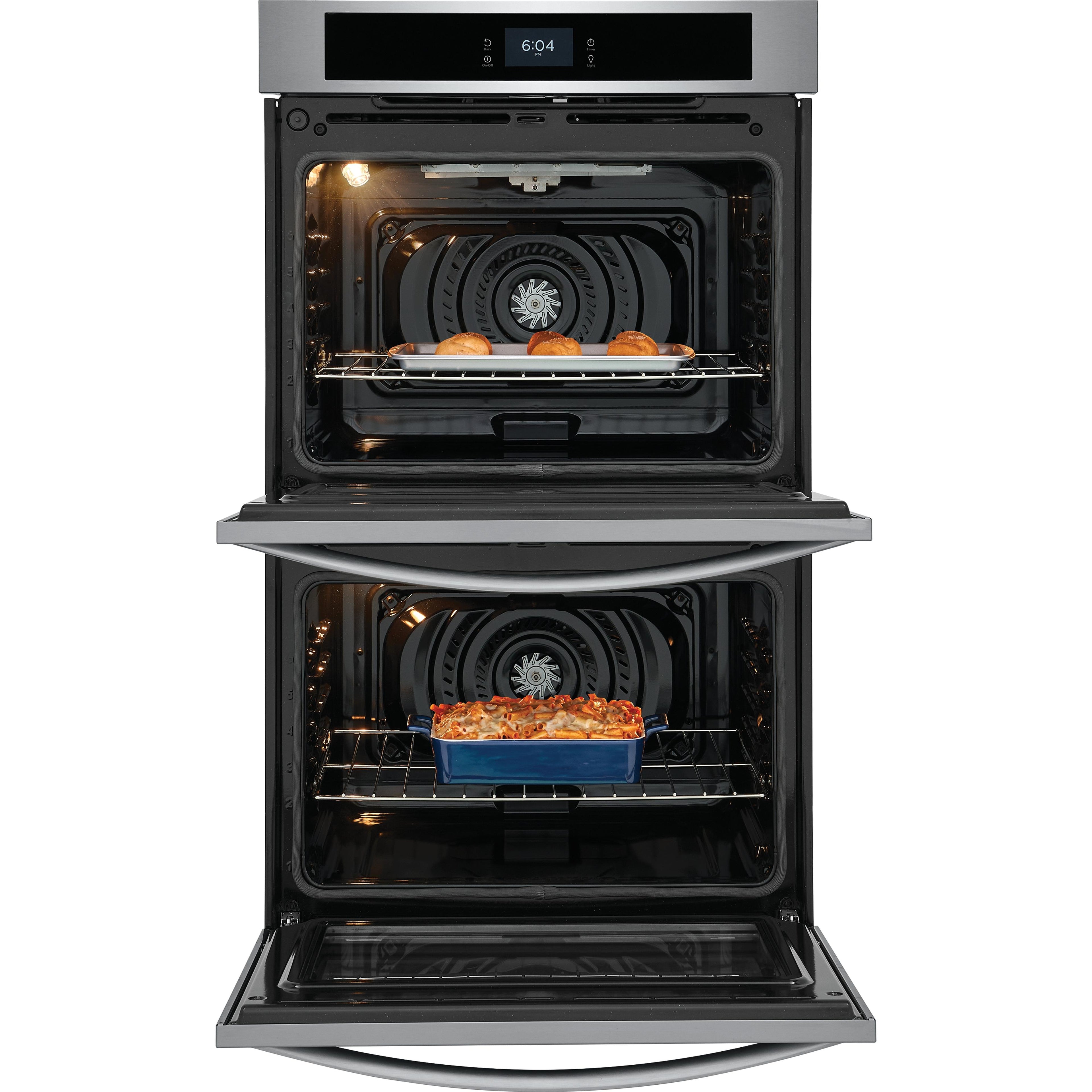  Frigidaire 30-inch Double Electric Wall Oven with Fan Convection FCWD3027AS IMAGE 3