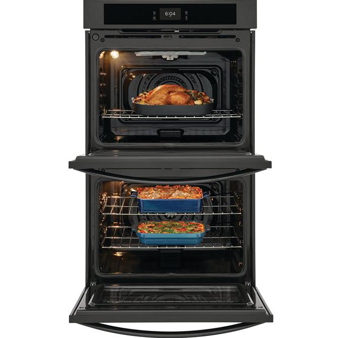  Frigidaire 30-inch Double Electric Wall Oven with Fan Convection FCWD3027AB IMAGE 4