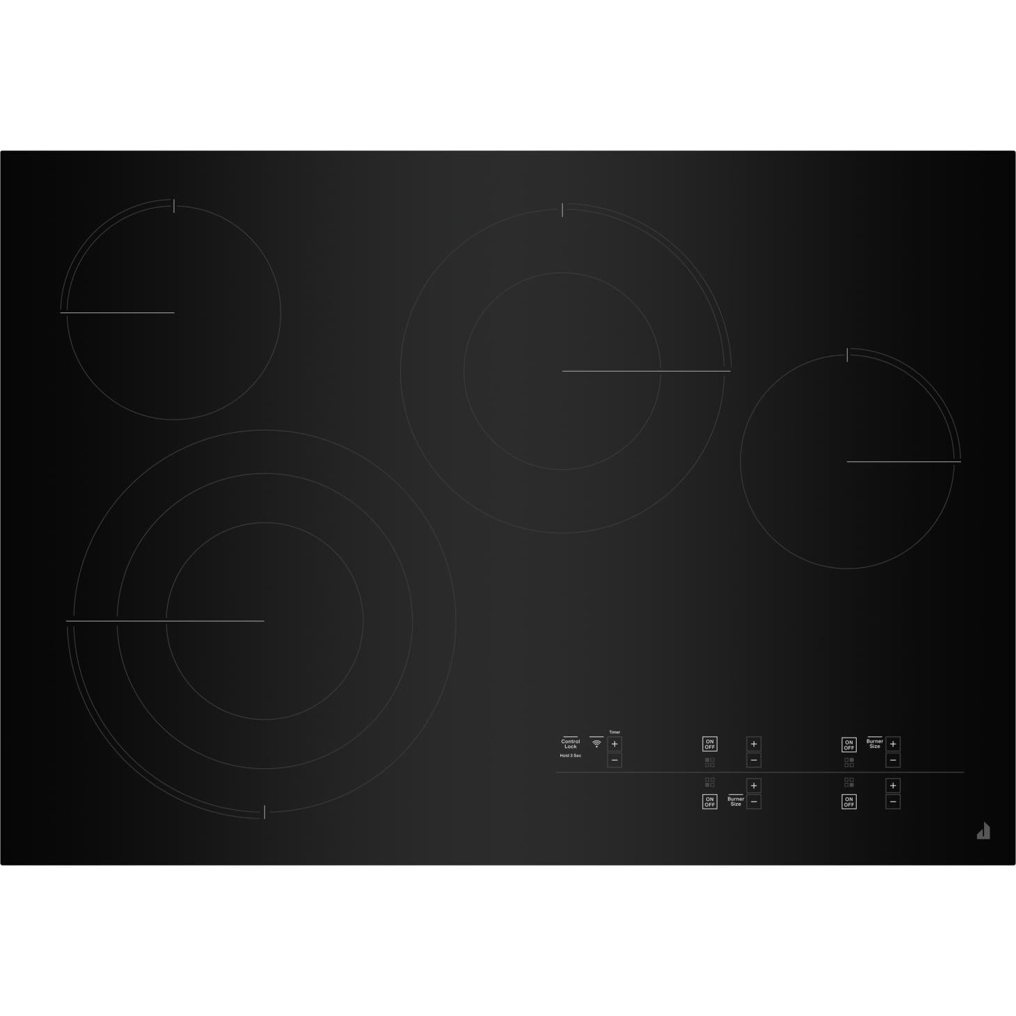  JennAir 30-inch Built-In Electric Cooktop with Emotive Controls JEC4430KB IMAGE 1
