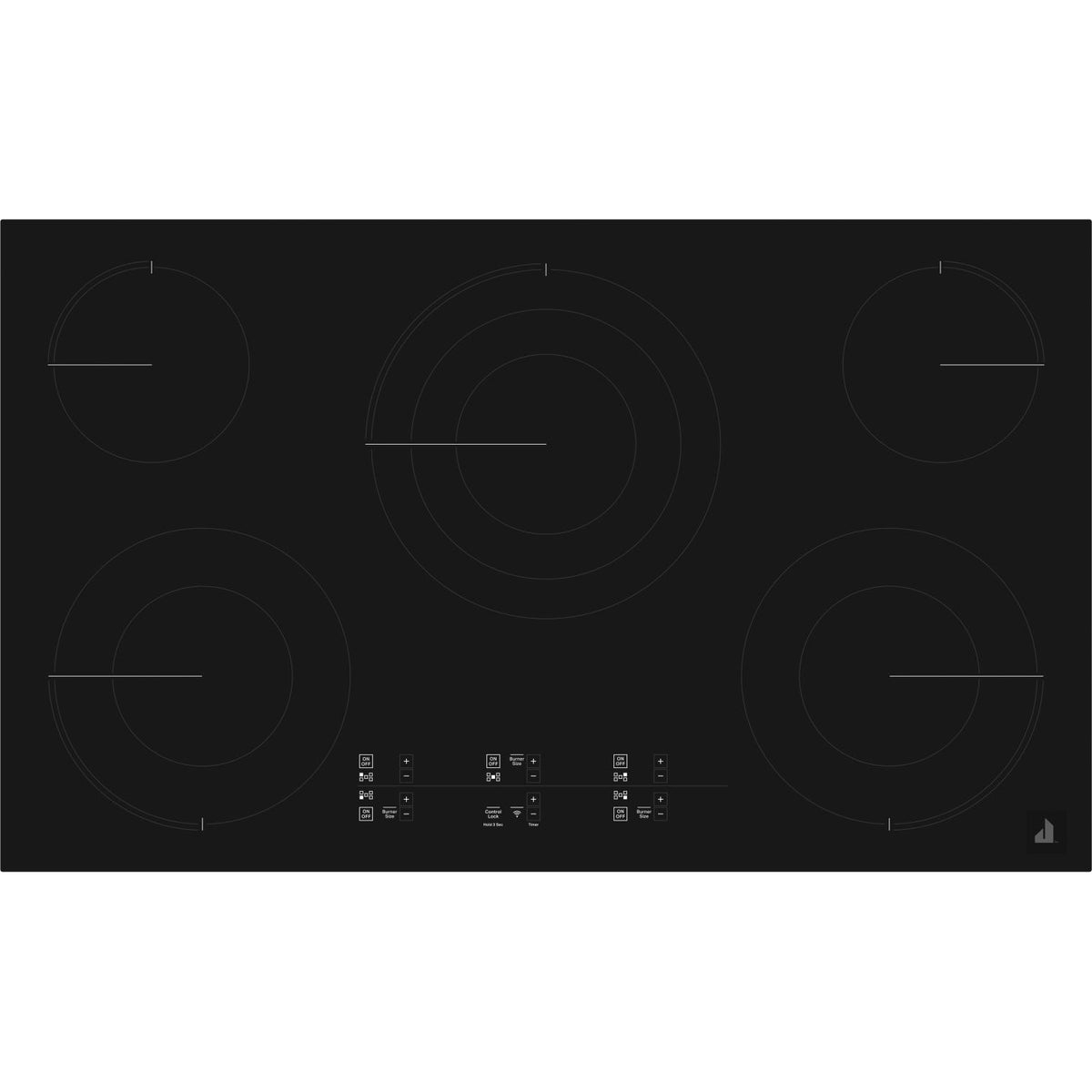  JennAir 36-inch Built-In Electric Cooktop with Emotive Controls JEC4536KB IMAGE 2