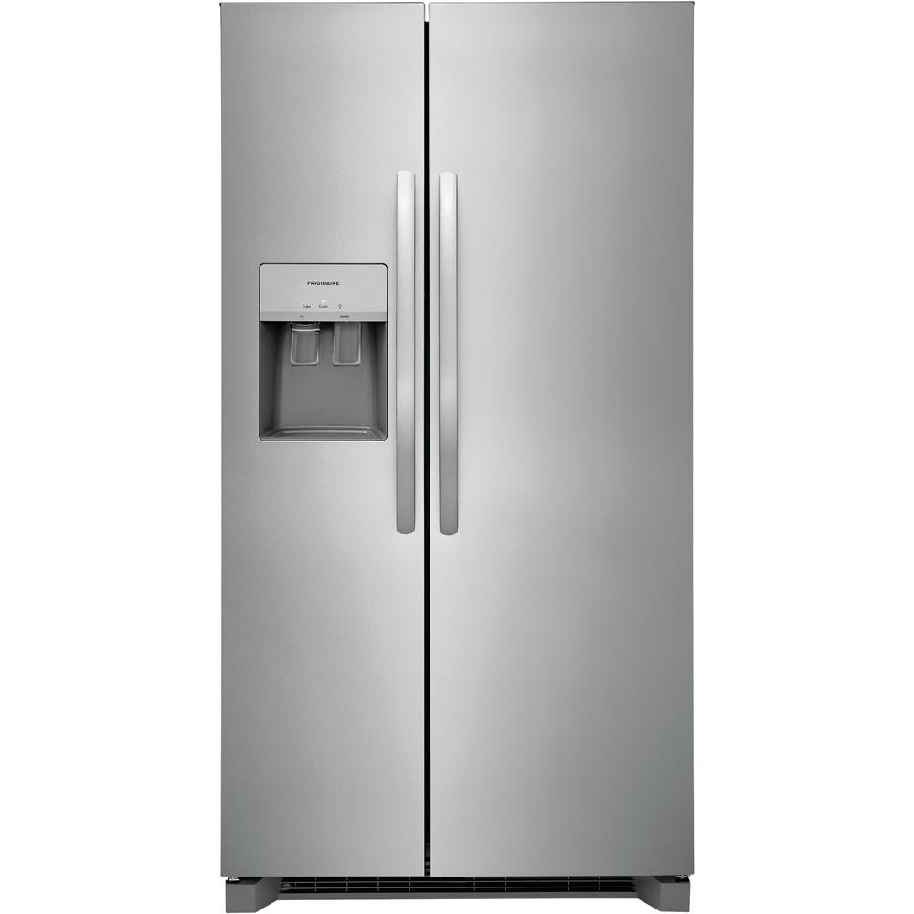  Frigidaire 36-inch, 25.6 cu.ft. Freestanding Side-by-Side Refrigerator with Water and Ice Dispensing System FRSS2633AS IMAGE 1