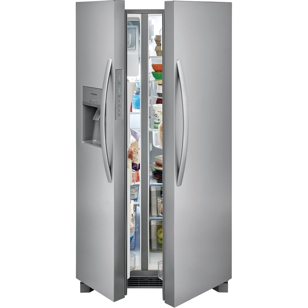  Frigidaire 36-inch, 25.6 cu.ft. Freestanding Side-by-Side Refrigerator with Water and Ice Dispensing System FRSS2633AS IMAGE 4