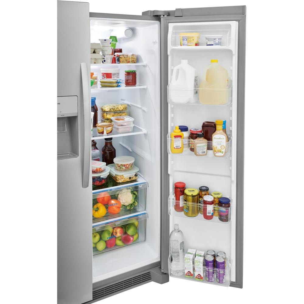  Frigidaire 36-inch, 25.6 cu.ft. Freestanding Side-by-Side Refrigerator with Water and Ice Dispensing System FRSS2633AS IMAGE 8