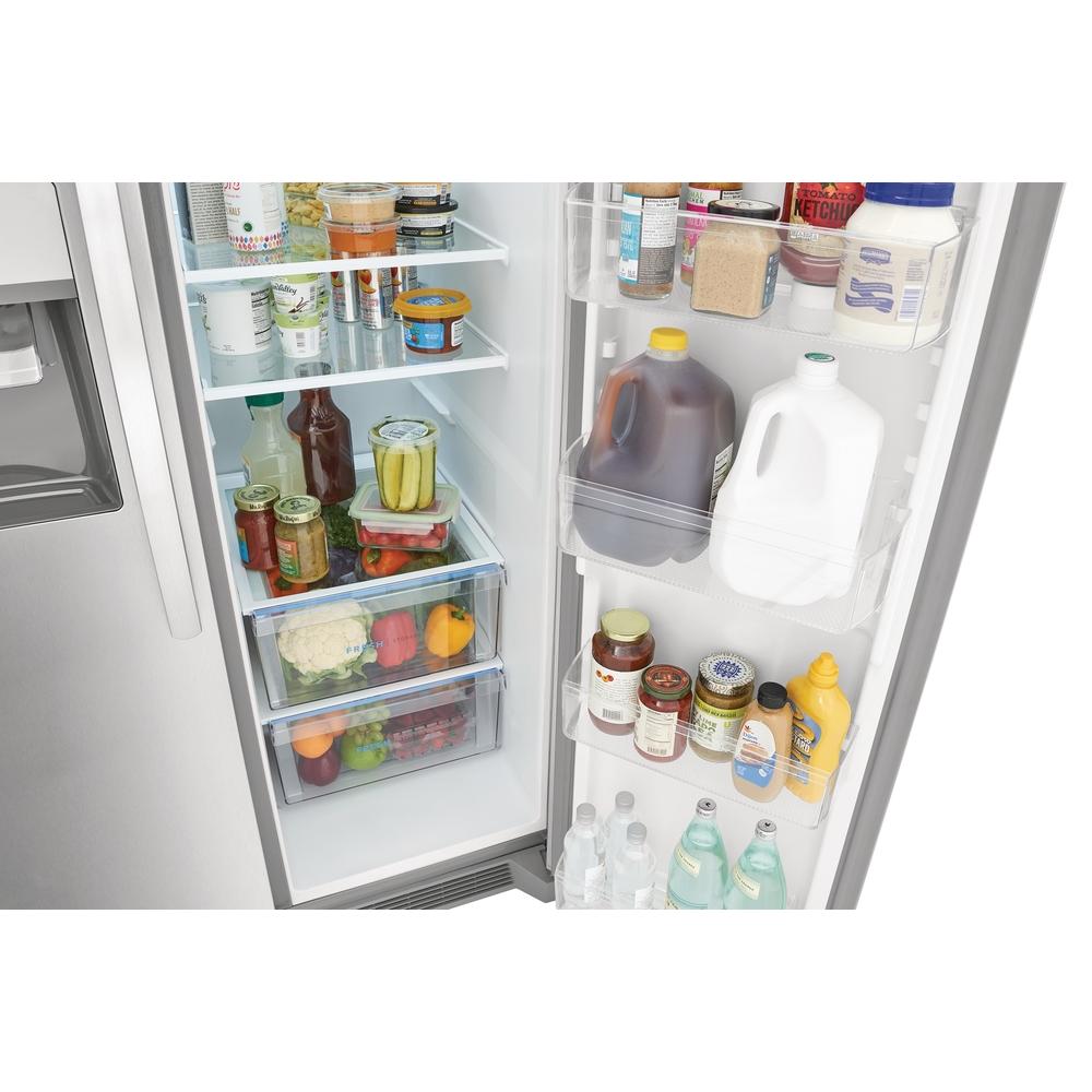  Frigidaire 36-inch, 25.6 cu.ft. Freestanding Side-by-Side Refrigerator with Water and Ice Dispensing System FRSS2633AS IMAGE 9