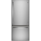 GE 30-inch, 21 cu.ft. Freestanding Bottom Freezer Refrigerator with Interior Ice Maker GDE21EYKFS IMAGE 1