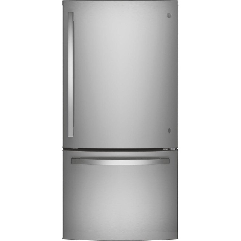  GE 33-inch, 24.8 cu.ft. Freestanding Bottom Freezer Refrigerator with Interior Ice Maker GDE25EYKFS IMAGE 1