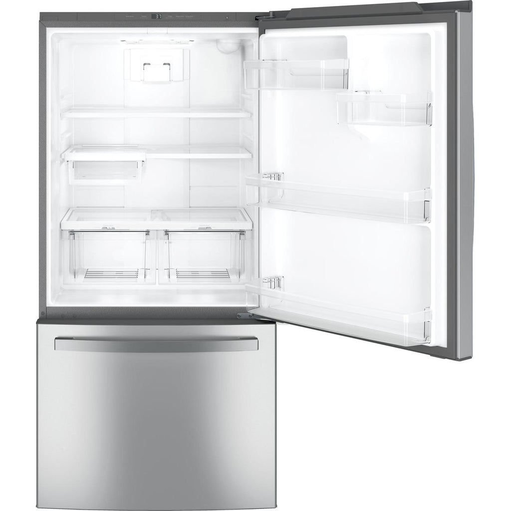  GE 33-inch, 24.8 cu.ft. Freestanding Bottom Freezer Refrigerator with Interior Ice Maker GDE25EYKFS IMAGE 3