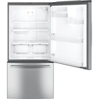  GE 33-inch, 24.8 cu.ft. Freestanding Bottom Freezer Refrigerator with Interior Ice Maker GDE25EYKFS IMAGE 3