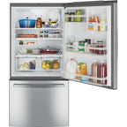  GE 33-inch, 24.8 cu.ft. Freestanding Bottom Freezer Refrigerator with Interior Ice Maker GDE25EYKFS IMAGE 4
