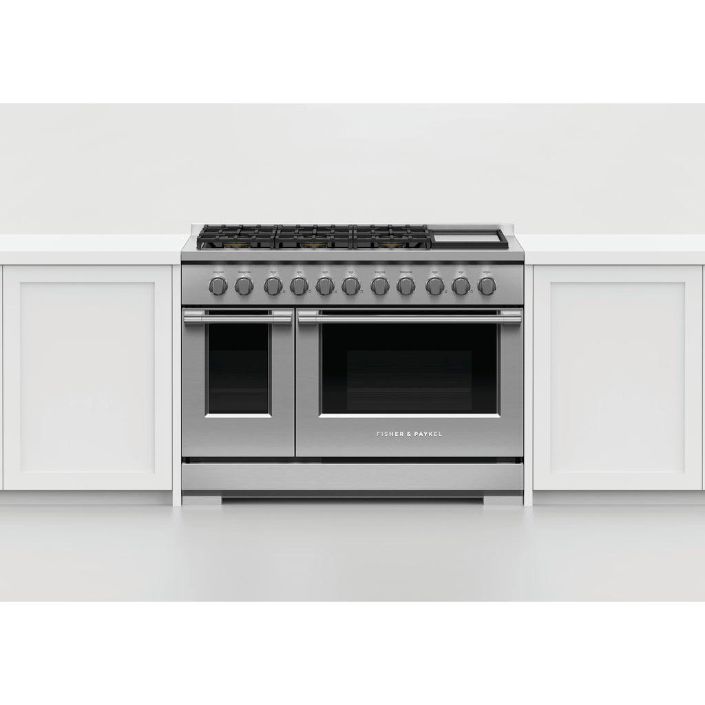  Fisher & Paykel 48-inch Freestanding Gas Range with Griddle RGV3-486GD-L IMAGE 4