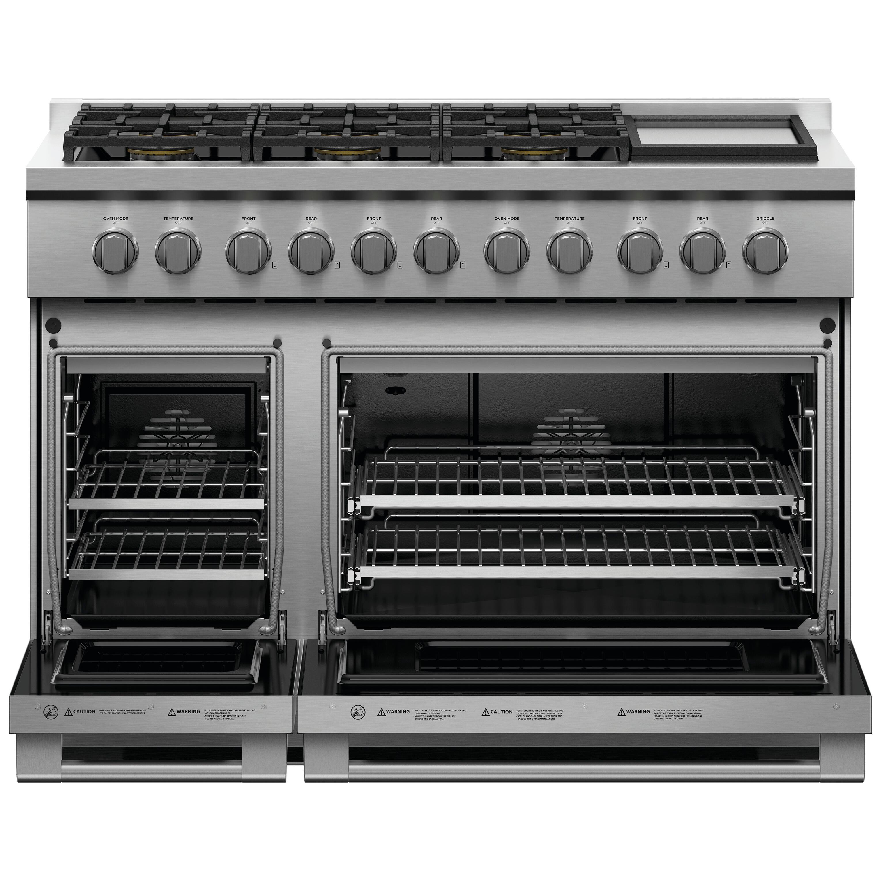  Fisher & Paykel 48-inch Freestanding Gas Range with Griddle RGV3-486GD-N IMAGE 3