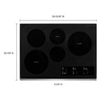  Whirlpool 30-inch, Built-in Electric Cooktop with FlexHeat™ Element WCE97US0KS IMAGE 3