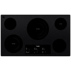  Whirlpool 36-inch, Built-in Electric Cooktop with FlexHeat™ Element WCE97US6KB IMAGE 1