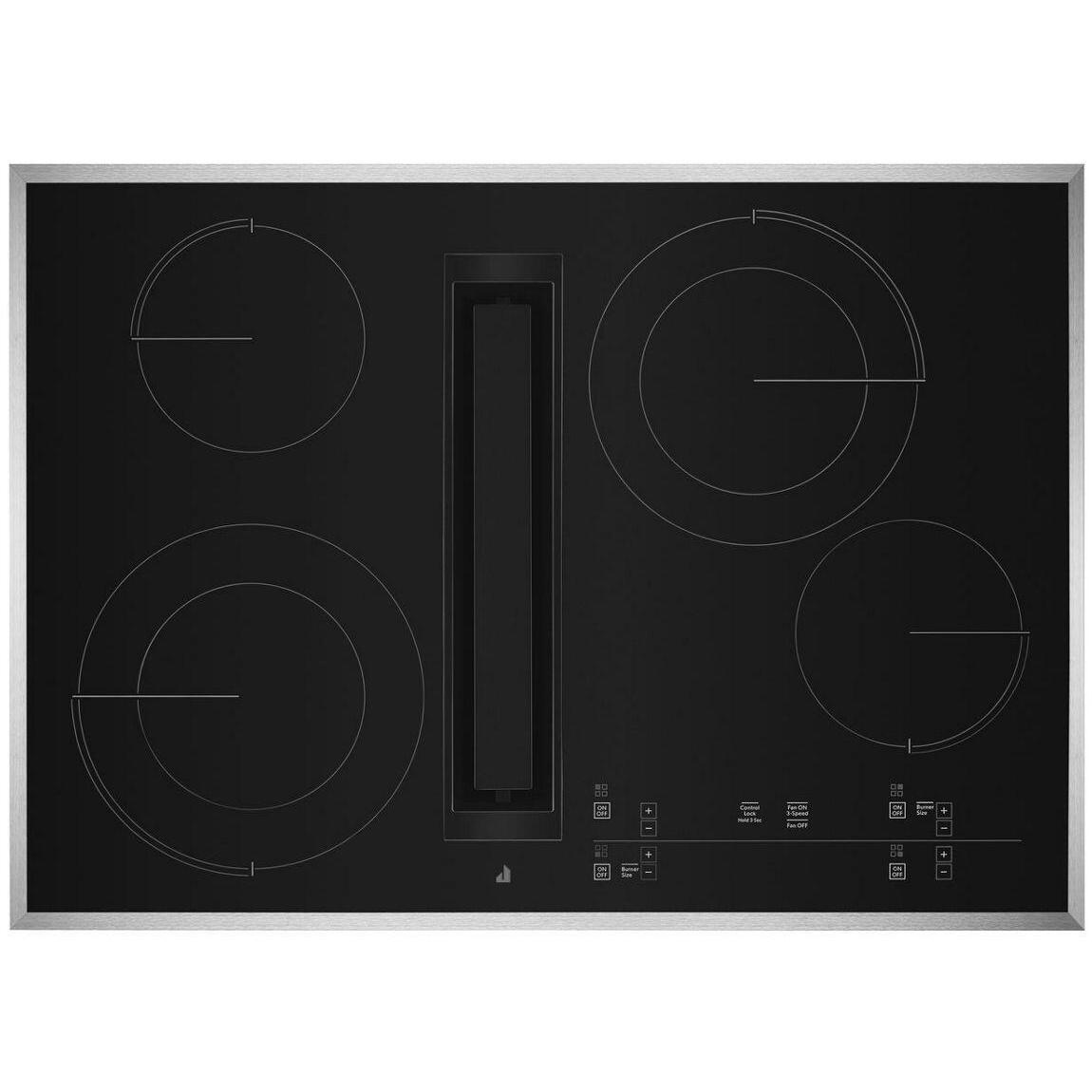  JennAir 30-inch Built-In Electric Cooktop with Downdraft JED4430KS IMAGE 1