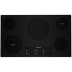  KitchenAid 36-inch Built-In Electric Cooktop with Even-Heat™ Technology KCES956KBL IMAGE 1