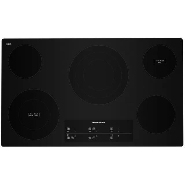  KitchenAid 36-inch Built-In Electric Cooktop with Even-Heat™ Technology KCES956KSS IMAGE 1