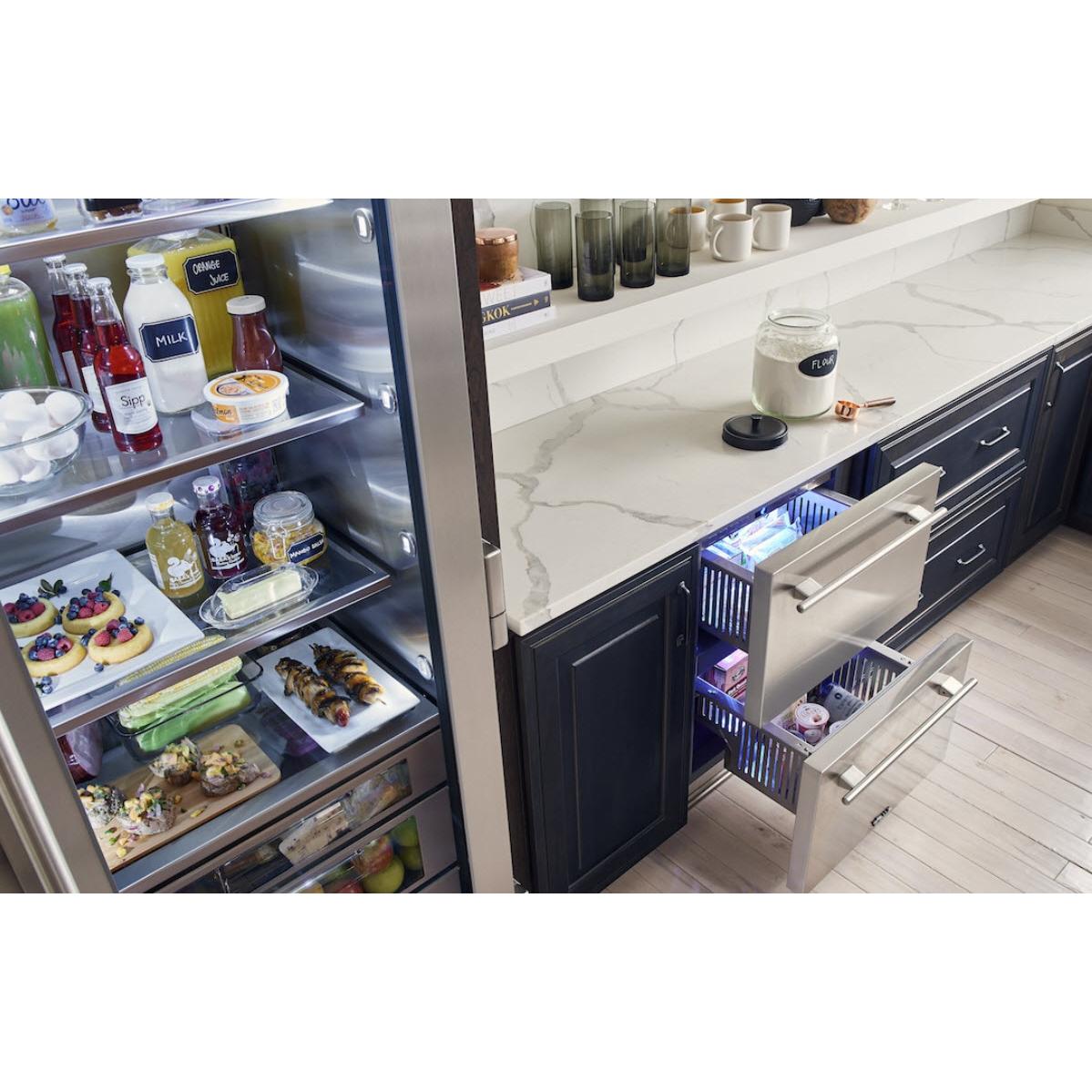  True Residential 4.2 cu.ft. Freezer Drawers with TruLumina® LED Lighting TUF-24-D-OP-C IMAGE 2