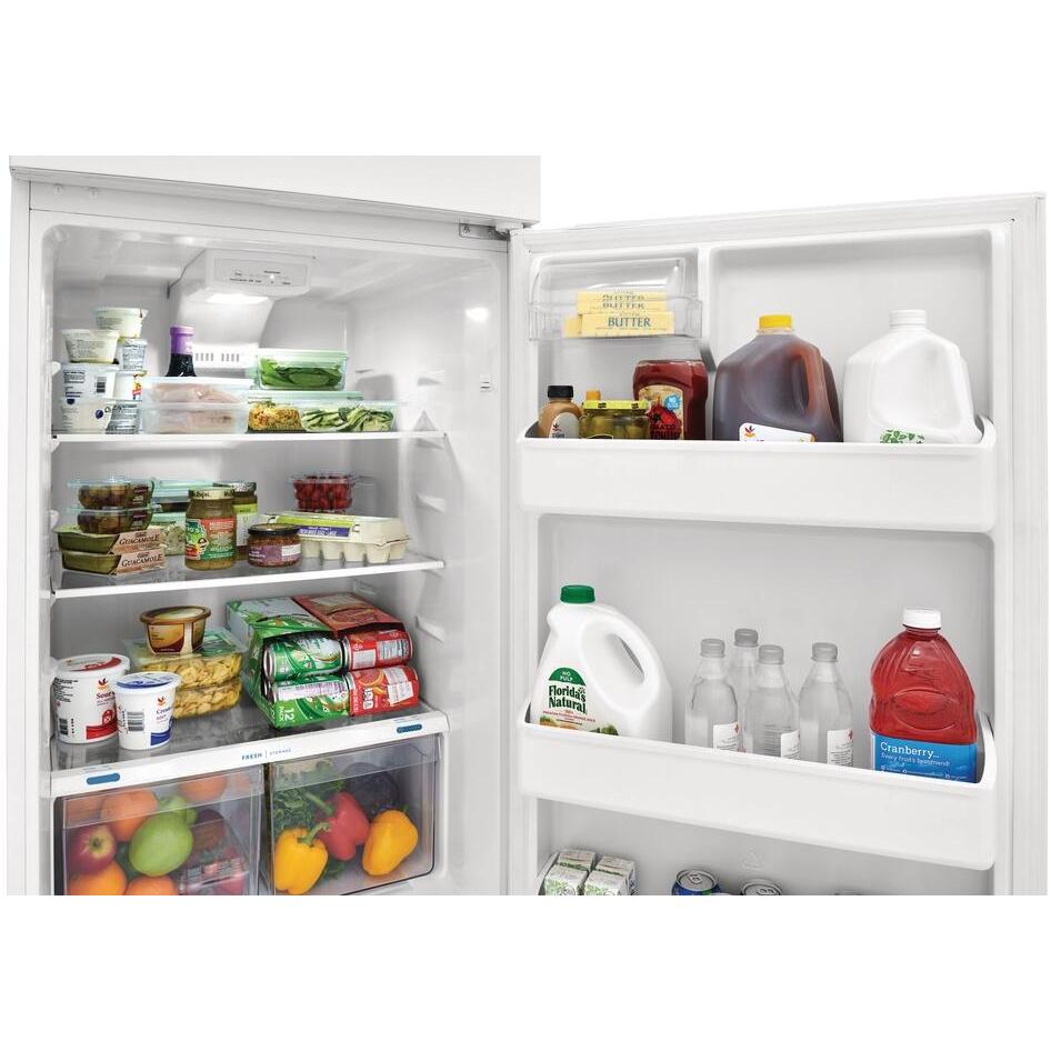  Frigidaire 28-inch, 17.6 cu.ft. Freestanding Top Freezer Refrigerator with LED Lighting FFHT1822UW IMAGE 7