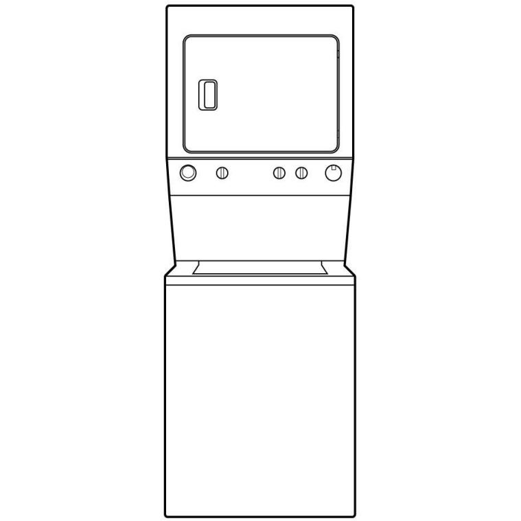  Frigidaire Stacked Washer/Dryer Electric Laundry Center FLCE7523AW IMAGE 1