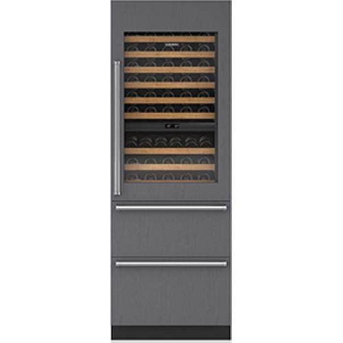  Sub-Zero 30-inch Refrigerator Drawers and Wine Storage DET3050WR/R IMAGE 1