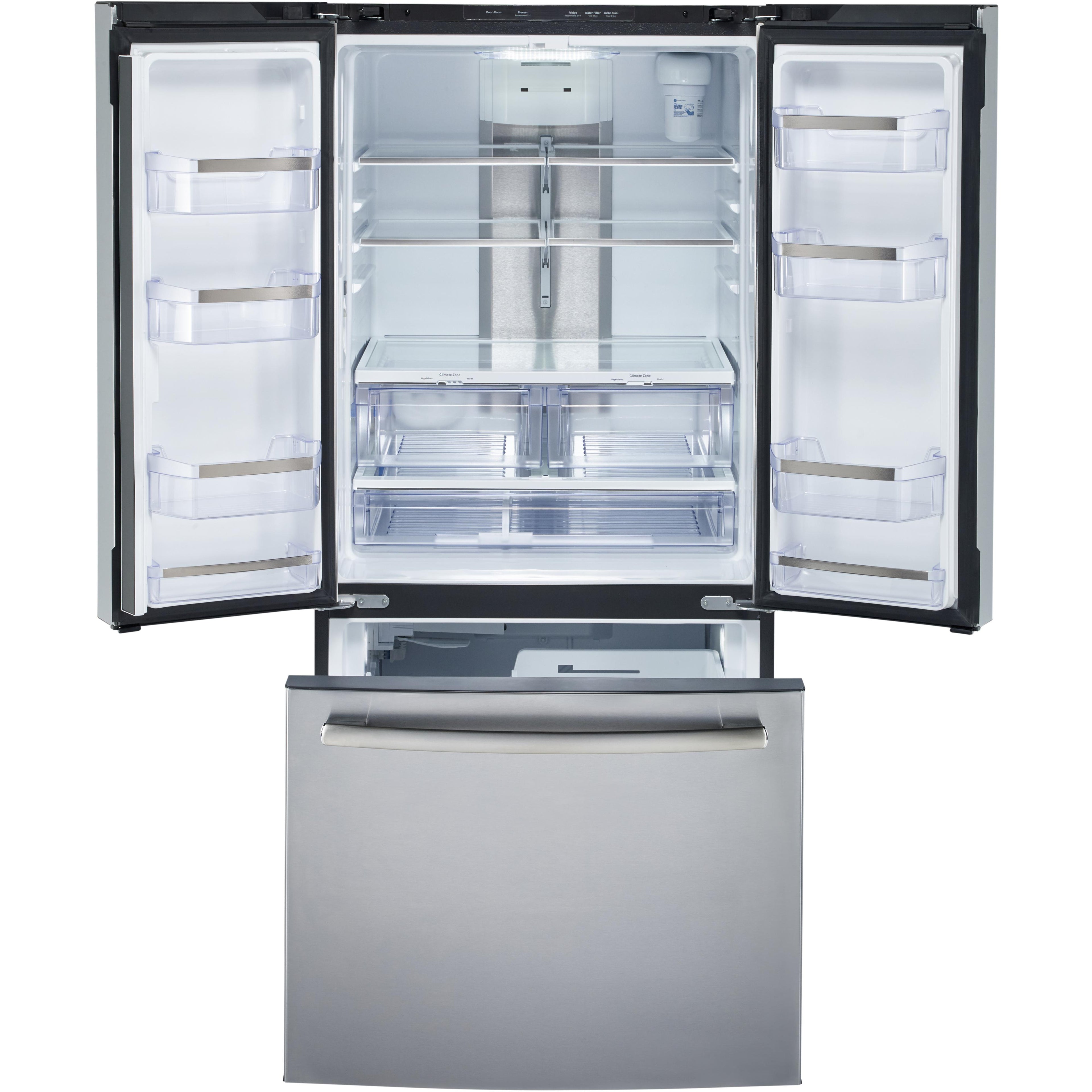  GE Profile 30-inch, 20.8 cu. ft. French 3-Door Refrigerator with Internal Water Dispenser PNE21NYRKFS IMAGE 2