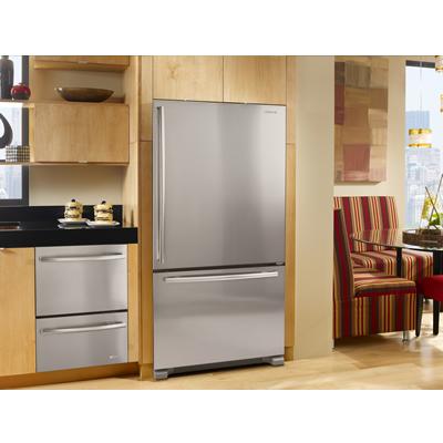  JennAir 36-inch, 19.8 cu. ft. Bottom Freezer Refrigerator with Ice and Water JBR2088WEM IMAGE 3