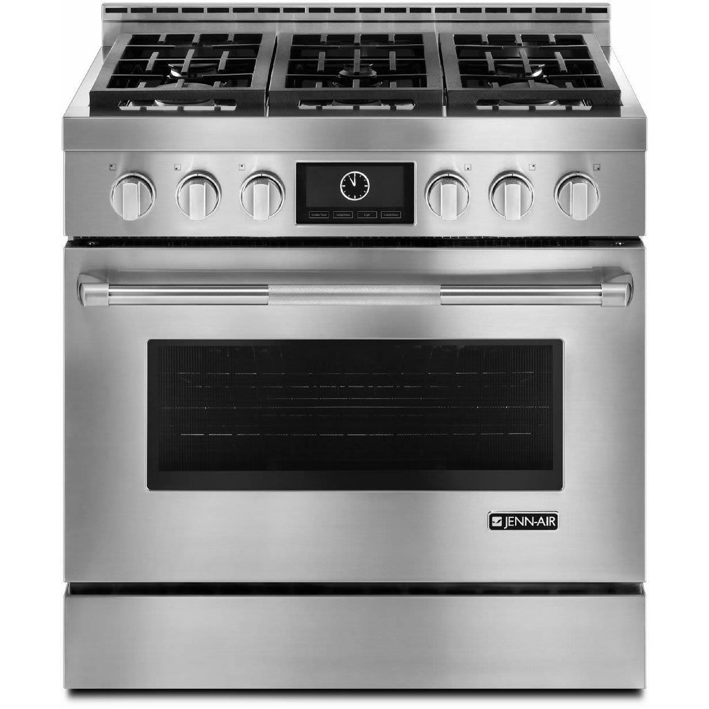  JennAir 36-inch Freestanding Gas Range with MultiMode® Convection JGRP436WP IMAGE 1