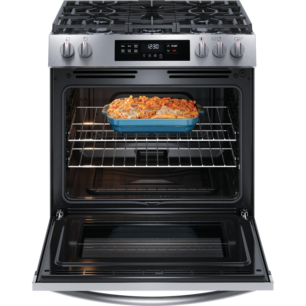  Frigidaire 30-inch Freestanding Gas Range FCFG3062AS IMAGE 2