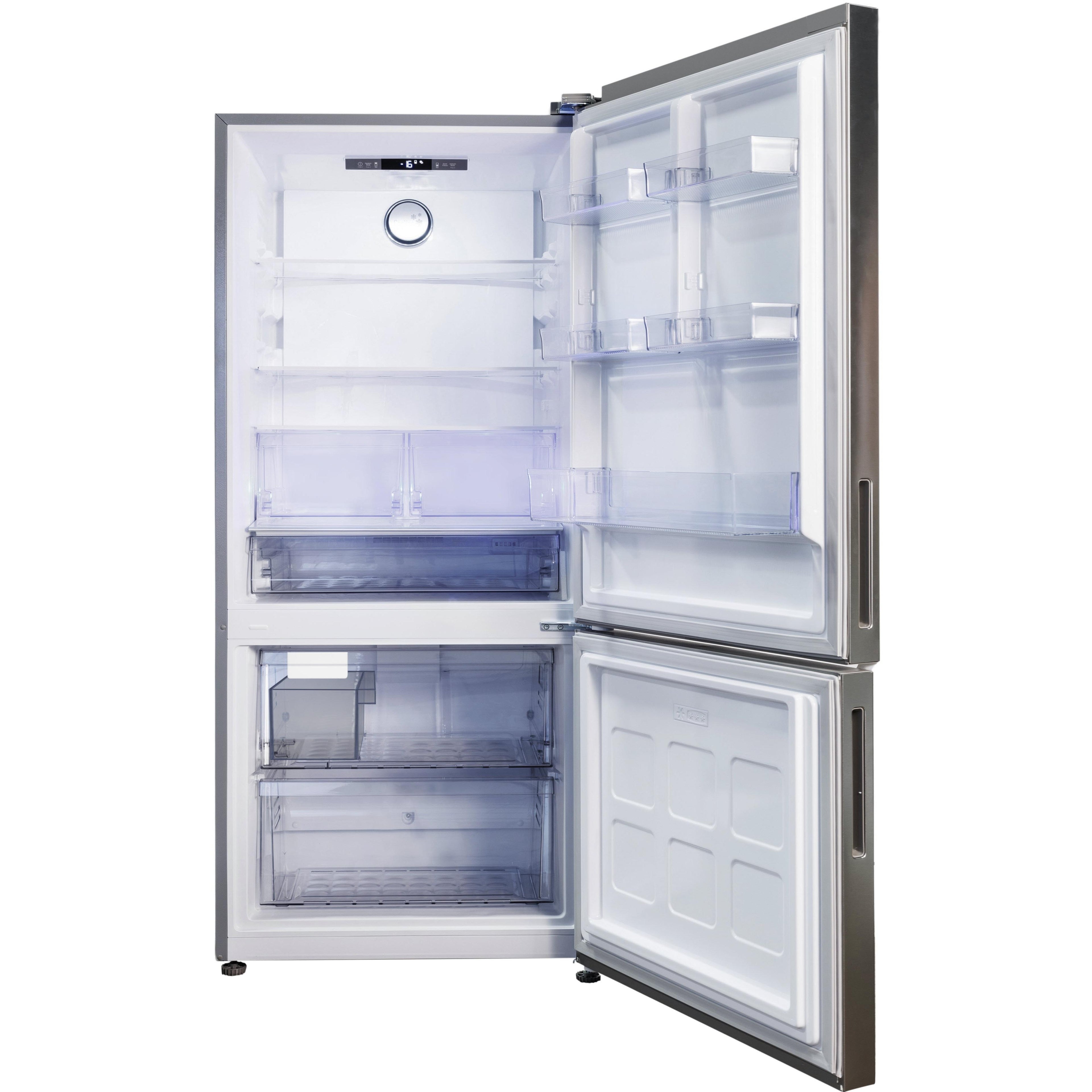  Blomberg 30-inch, 16.1 cu. ft. Counter Depth Bottom Freezer Refrigerator with Frost Free Cooling BRFB21622SS IMAGE 3