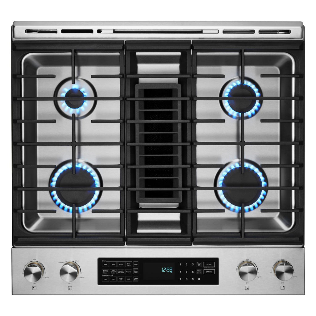  JennAir 30-inch Slide-in Dual Fuel Range with Downdraft Ventilation JDS1750ML IMAGE 3
